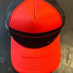 Billabong Red and Black Mesh Trucker Cap